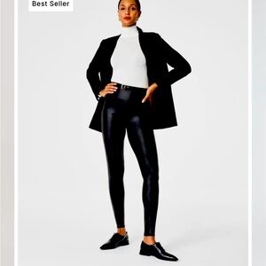 Spanx black Faux leather leggings
